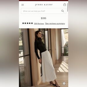 Jenni Kayne Ivory Pleated Skirt